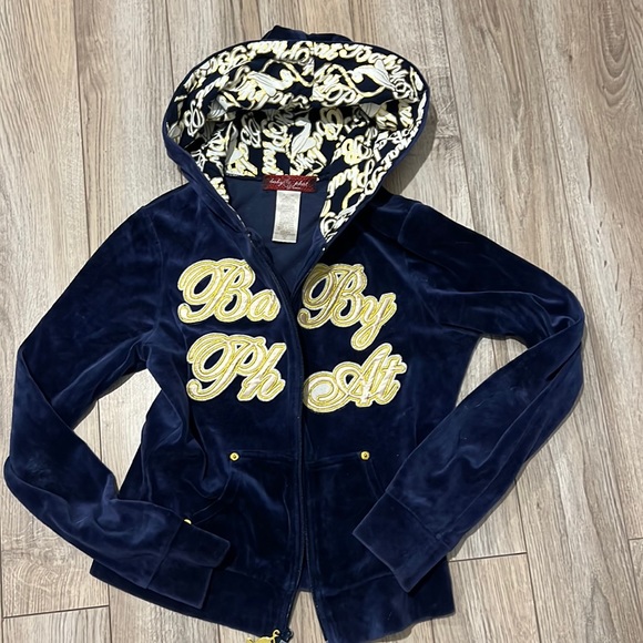 Baby Phat Sweaters - Baby Phat Velour Zip Up